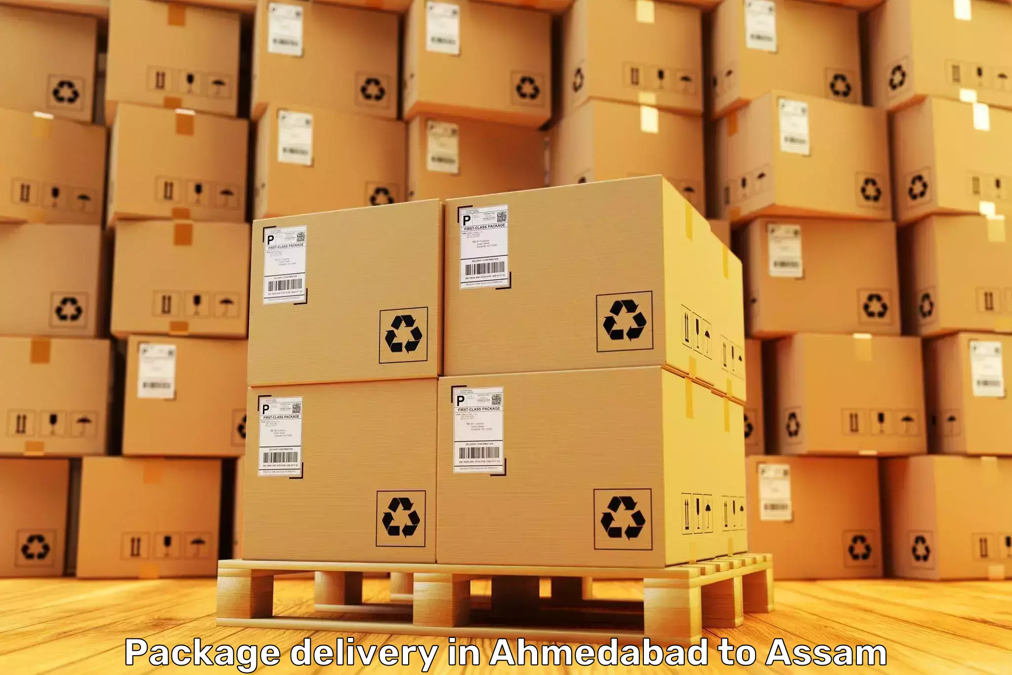 Top Ahmedabad to Dhuburi Package Delivery Available